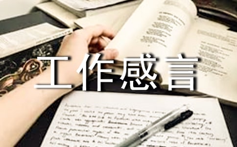 工作感言示例